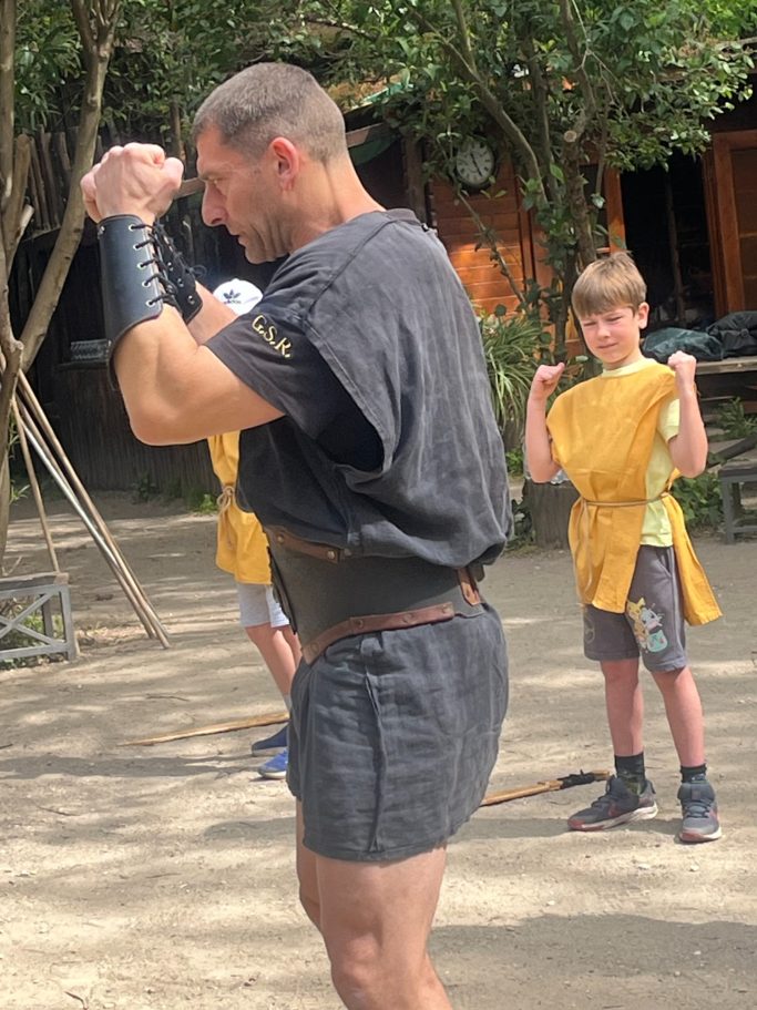 Gladiator training in Rome